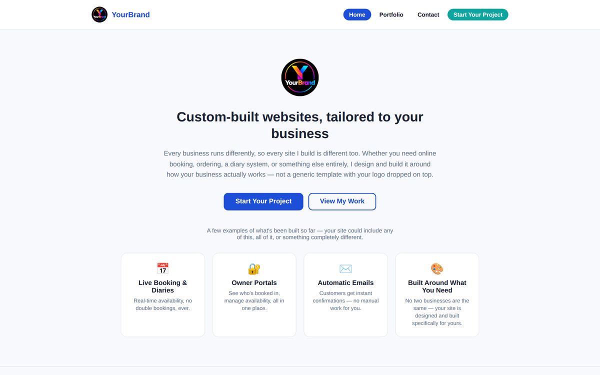 A modern website built by YourBrand